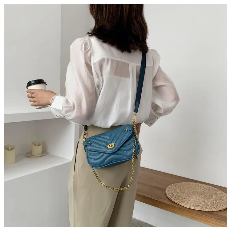 Small PU Leather Shoulder Bag For Women 2023 new purse and Handbags Female