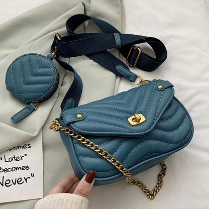 Small PU Leather Shoulder Bag For Women 2023 new purse and Handbags Female
