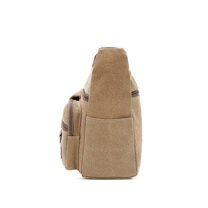 Canvas Messenger Bag for Men Vintage Water Resistant Waxed Crossbody bags