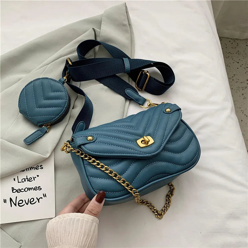 Small PU Leather Shoulder Bag For Women 2023 new purse and Handbags Female