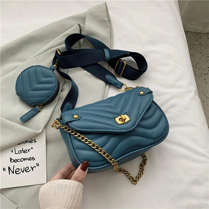 Small PU Leather Shoulder Bag For Women 2023 new purse and Handbags Female