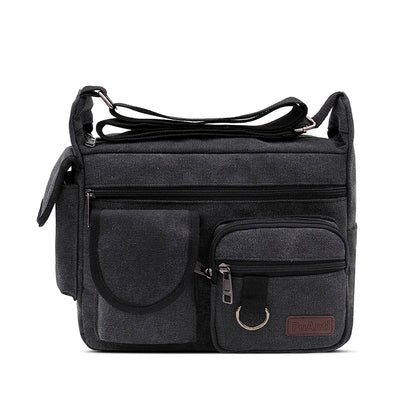 Canvas Messenger Bag for Men Vintage Water Resistant Waxed Crossbody bags