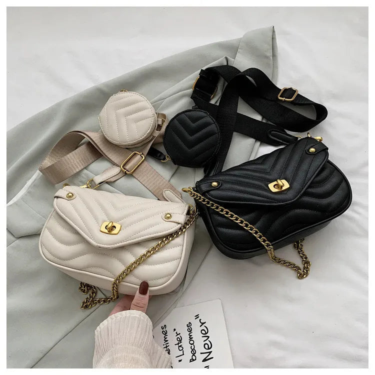 Small PU Leather Shoulder Bag For Women 2023 new purse and Handbags Female