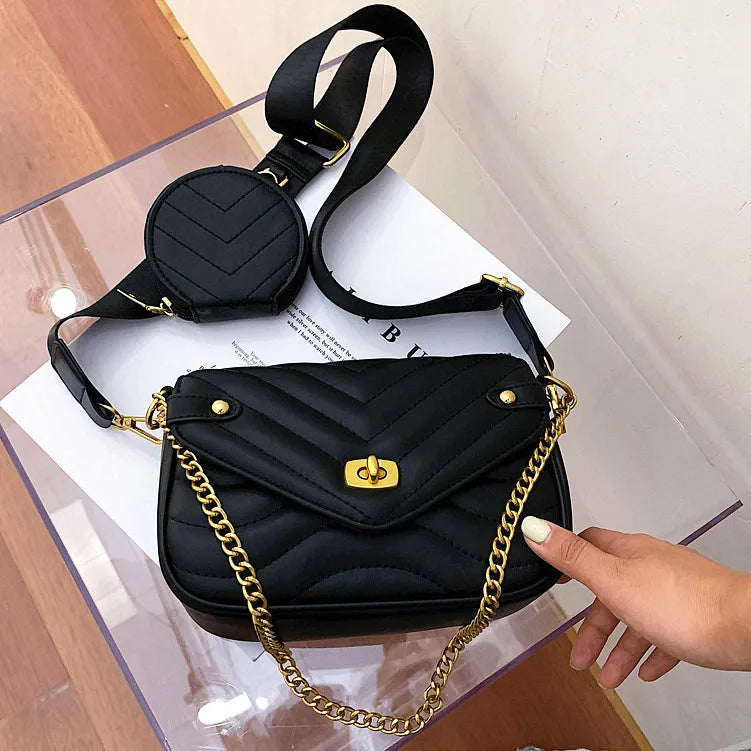 Small PU Leather Shoulder Bag For Women 2023 new purse and Handbags Female
