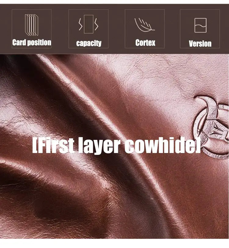 BULLCAPTAIN Genuine Leather Men's Waist Packs Phone Pouch Bags Waist Bag