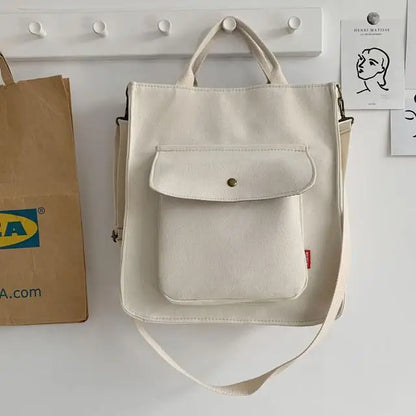 Corduroy Shoulder Bag Women Vintage Shopping Bags Zipper Girls Student