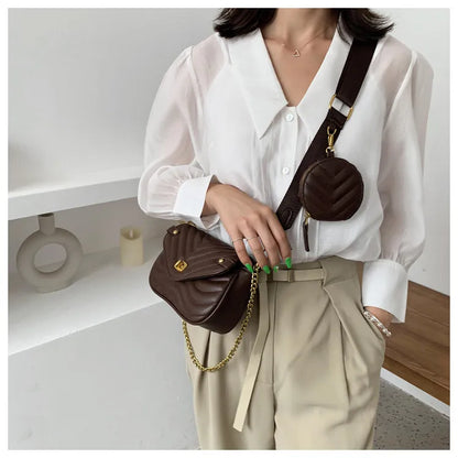 Small PU Leather Shoulder Bag For Women 2023 new purse and Handbags Female