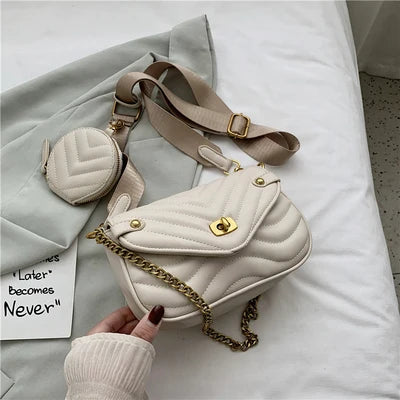 Small PU Leather Shoulder Bag For Women 2023 new purse and Handbags Female