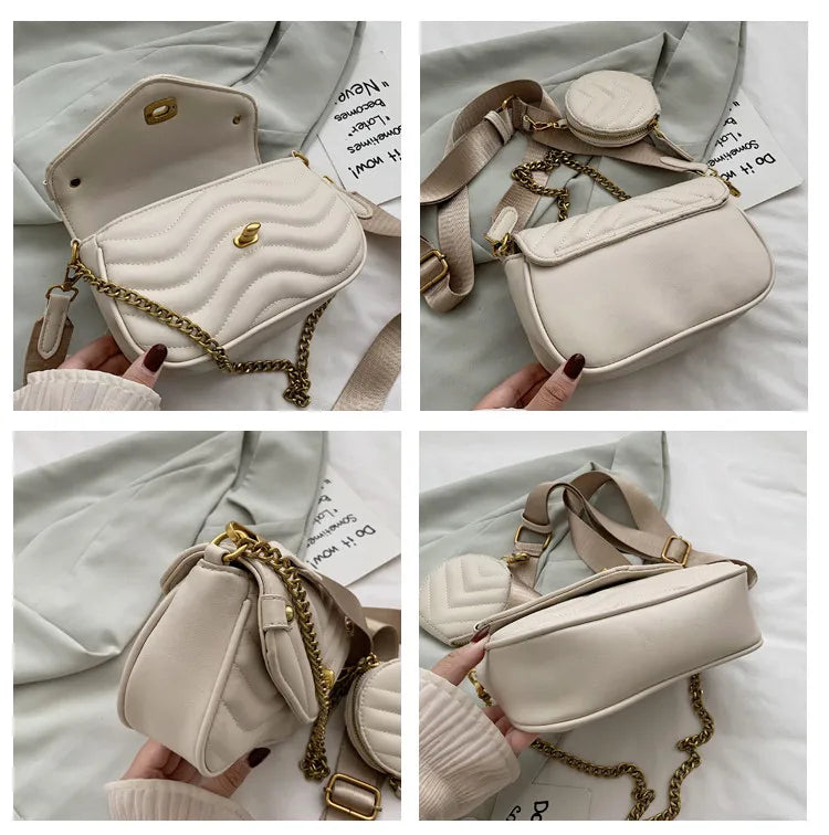 Small PU Leather Shoulder Bag For Women 2023 new purse and Handbags Female