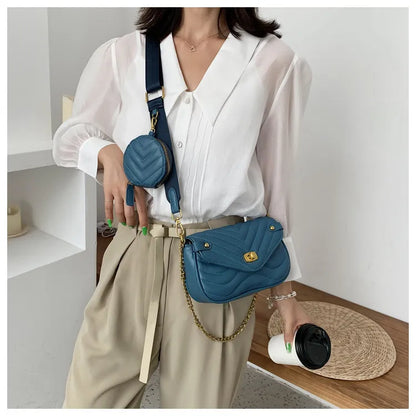 Small PU Leather Shoulder Bag For Women 2023 new purse and Handbags Female