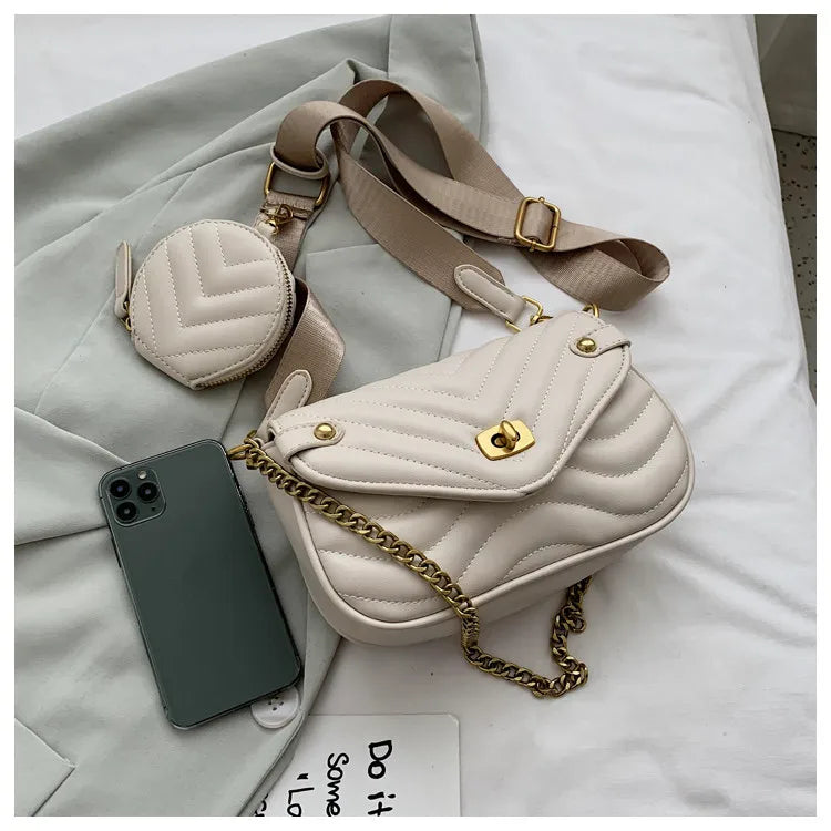 Small PU Leather Shoulder Bag For Women 2023 new purse and Handbags Female