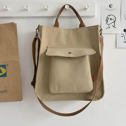 Corduroy Shoulder Bag Women Vintage Shopping Bags Zipper Girls Student