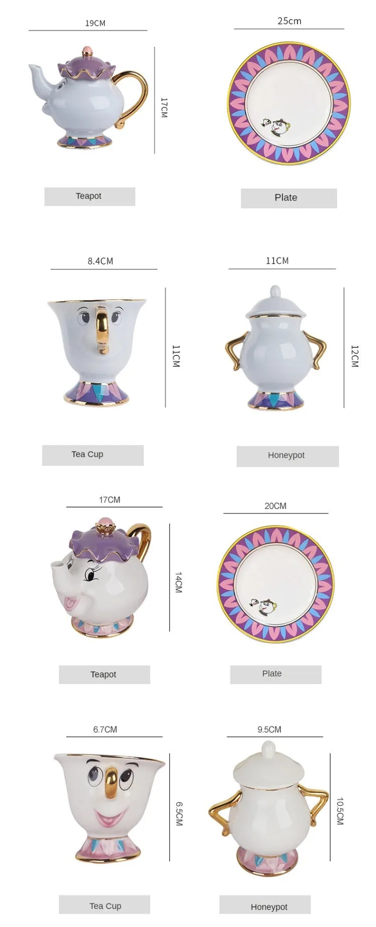 Cute Cartoon Teapot Set Ceramic Coffee Pots Mug Home Decoration One