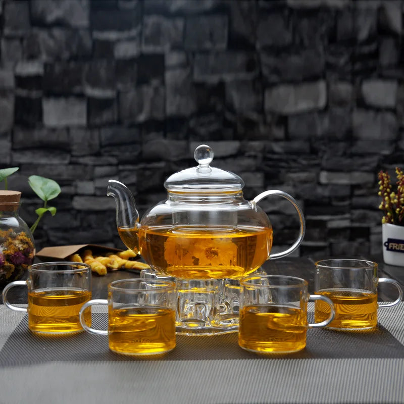 Transparent Glass Teapot Household Puer Tea Pot Tools Set Coffee And Tea