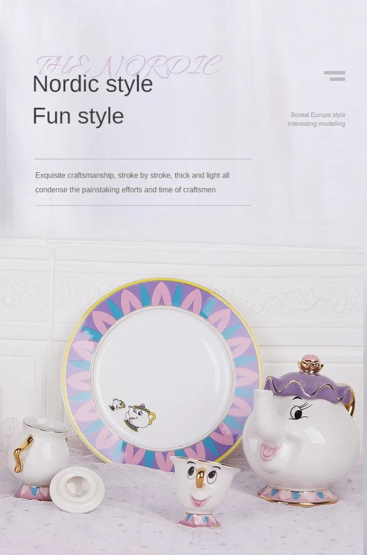 Cute Cartoon Teapot Set Ceramic Coffee Pots Mug Home Decoration One