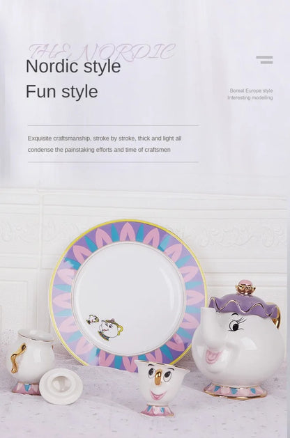 Cute Cartoon Teapot Set Ceramic Coffee Pots Mug Home Decoration One