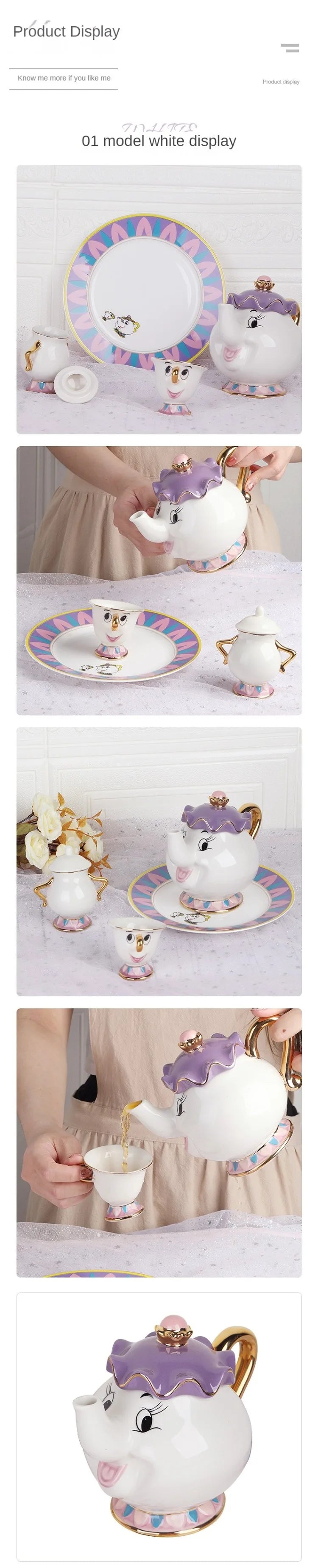 Cute Cartoon Teapot Set Ceramic Coffee Pots Mug Home Decoration One