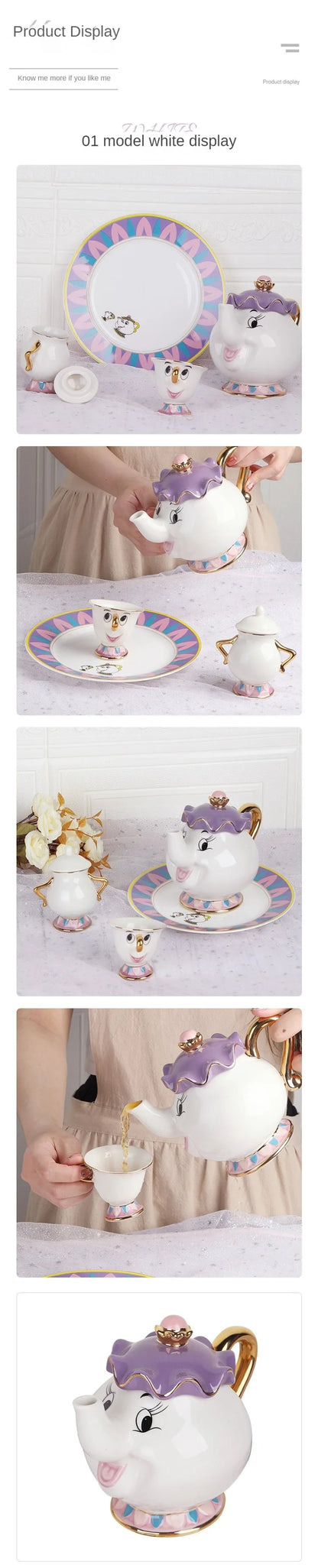 Cute Cartoon Teapot Set Ceramic Coffee Pots Mug Home Decoration One