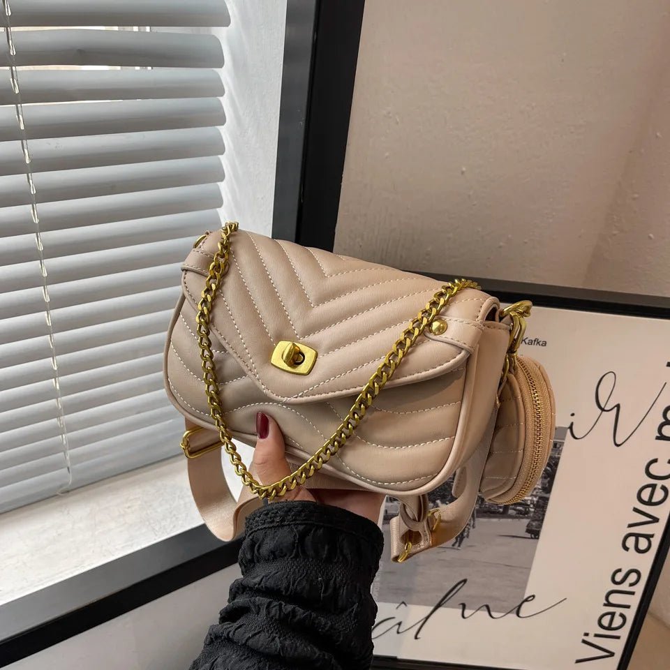 Small PU Leather Shoulder Bag For Women 2023 new purse and Handbags Female