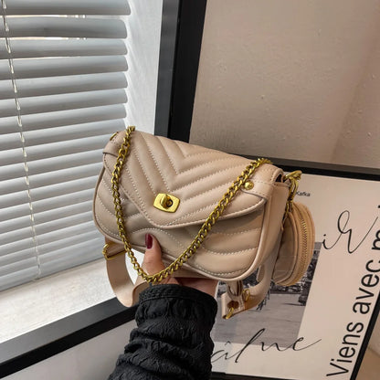 Small PU Leather Shoulder Bag For Women 2023 new purse and Handbags Female
