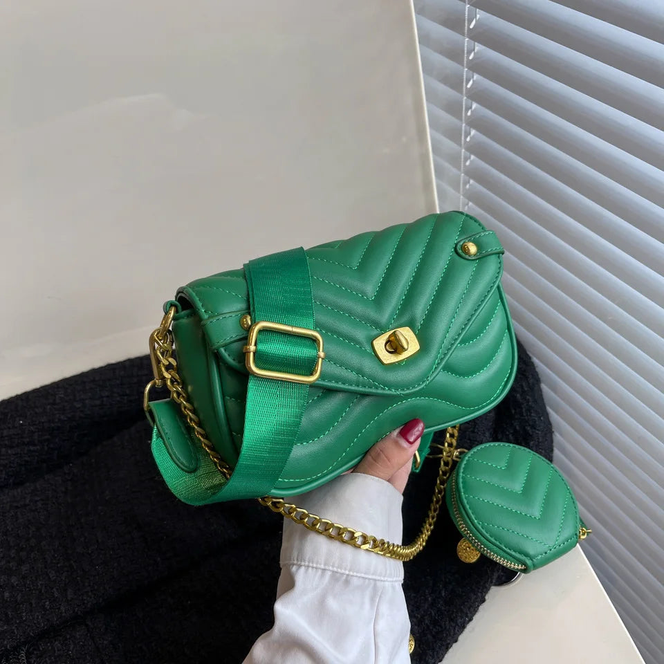 Small PU Leather Shoulder Bag For Women 2023 new purse and Handbags Female