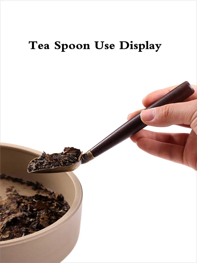 Kungfu Tea Set Accessories, Tea Ceremony, Six Gentlemen Whole Set, Black Sandalwood, Solid Wood Tea Clip, Bamboo Tweezers