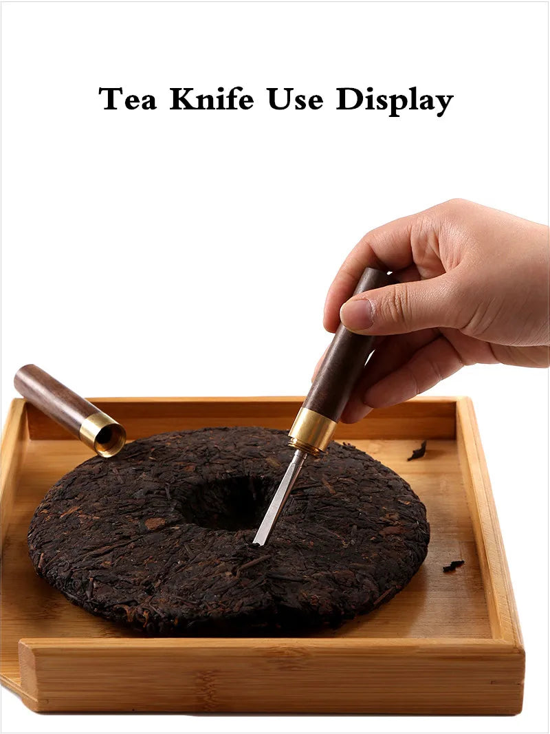 Kungfu Tea Set, Black Sandalwood, Solid Wood Tea Clip, Bamboo Tweezers