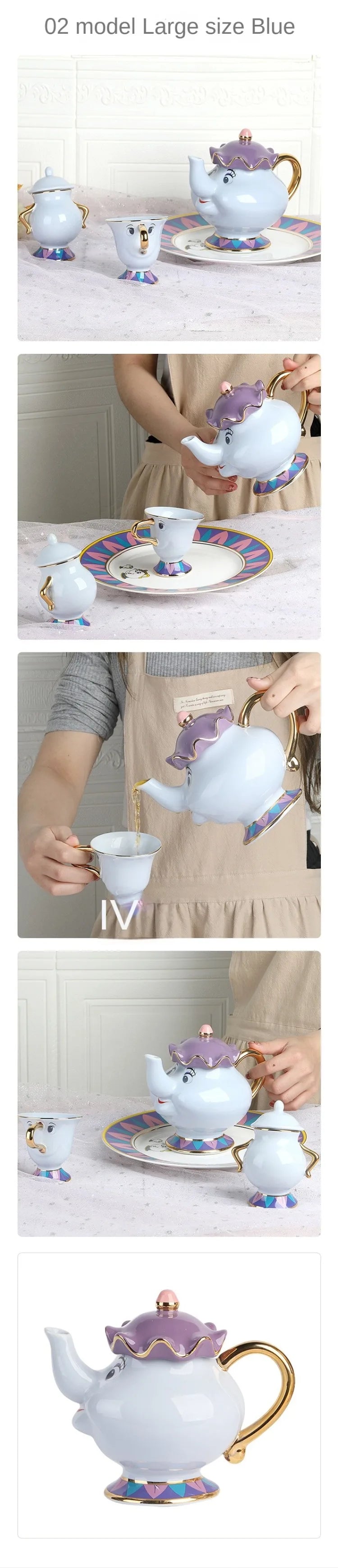 Cute Cartoon Teapot Set Ceramic Coffee Pots Mug Home Decoration One Pottery Tea Sets Gifts Household Items Beautiful Drinkware