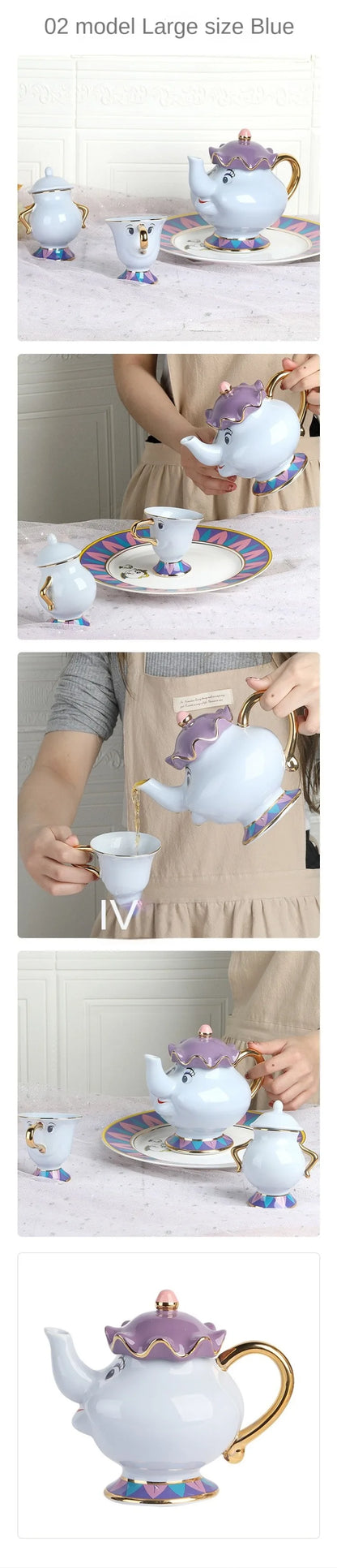 Cute Cartoon Teapot Set Ceramic Coffee Pots Mug Home Decoration One Pottery Tea Sets Gifts Household Items Beautiful Drinkware