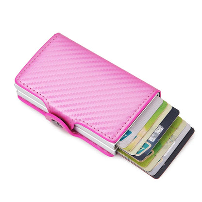 Rfid Blocking Protection Men id Credit Card Holder Wallet Leather Metal
