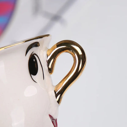 Cute Cartoon Teapot Set Ceramic Coffee Pots Mug Home Decoration One