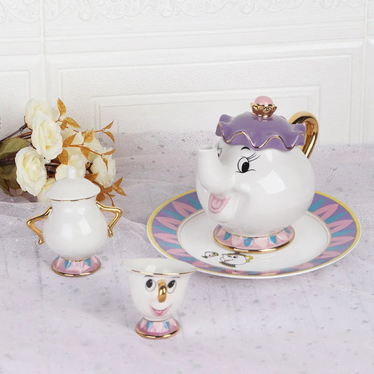 Cute Cartoon Teapot Set Ceramic Coffee Pots Mug Home Decoration One Pottery Tea Sets Gifts Household Items Beautiful Drinkware
