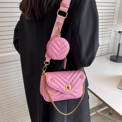 Small PU Leather Shoulder Bag For Women 2023 new purse and Handbags Female