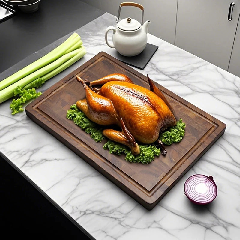 Upgraded Large Walnut wood Cutting Board, Premium Wooden Cutting Board Set, Food Safe, Durable Wood Block, Suitable for food
