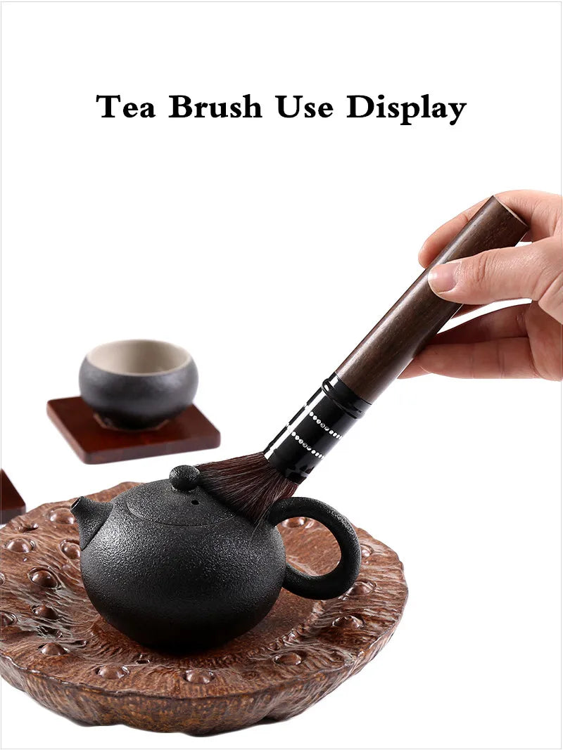 Kungfu Tea Set Accessories, Tea Ceremony, Six Gentlemen Whole Set, Black Sandalwood, Solid Wood Tea Clip, Bamboo Tweezers