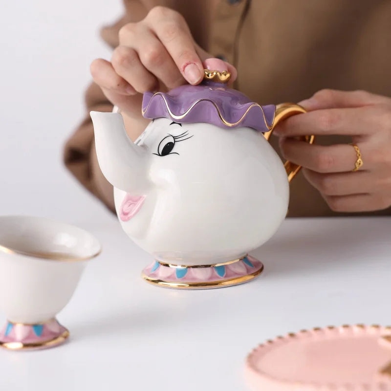 Cute Cartoon Teapot Set Ceramic Coffee Pots Mug Home Decoration One