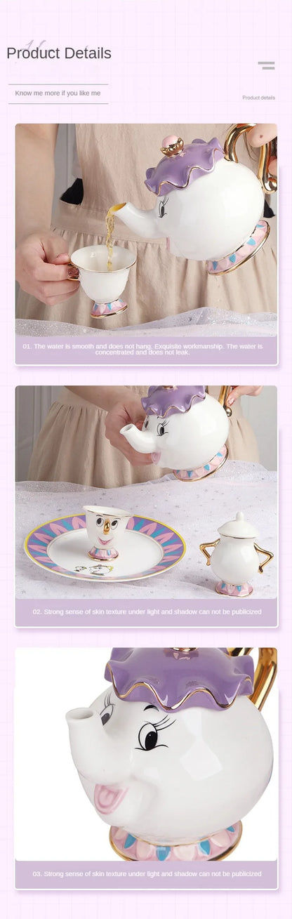 Cute Cartoon Teapot Set Ceramic Coffee Pots Mug Home Decoration One