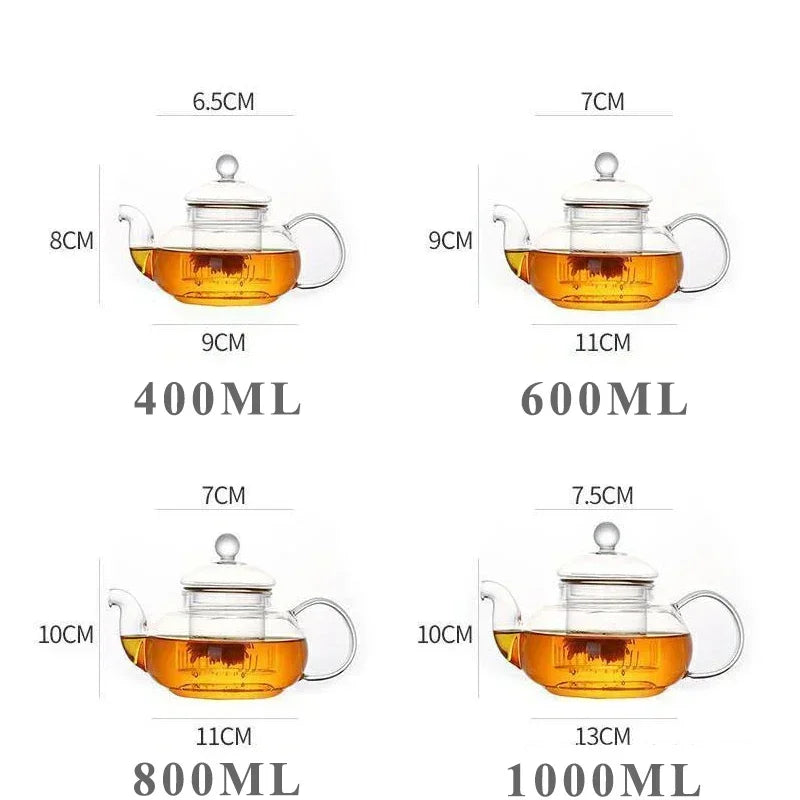 Transparent Glass Teapot Household Puer Tea Pot Tools Set Coffee And Tea