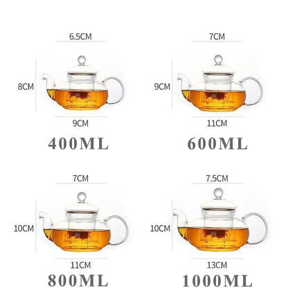 Transparent Glass Teapot Household Puer Tea Pot Tools Set Coffee And Tea