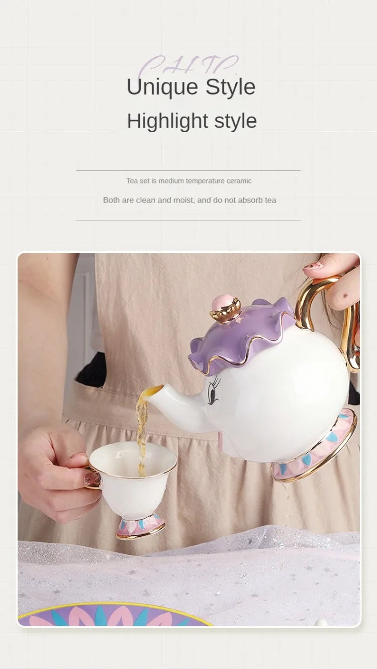Cute Cartoon Teapot Set Ceramic Coffee Pots Mug Home Decoration One