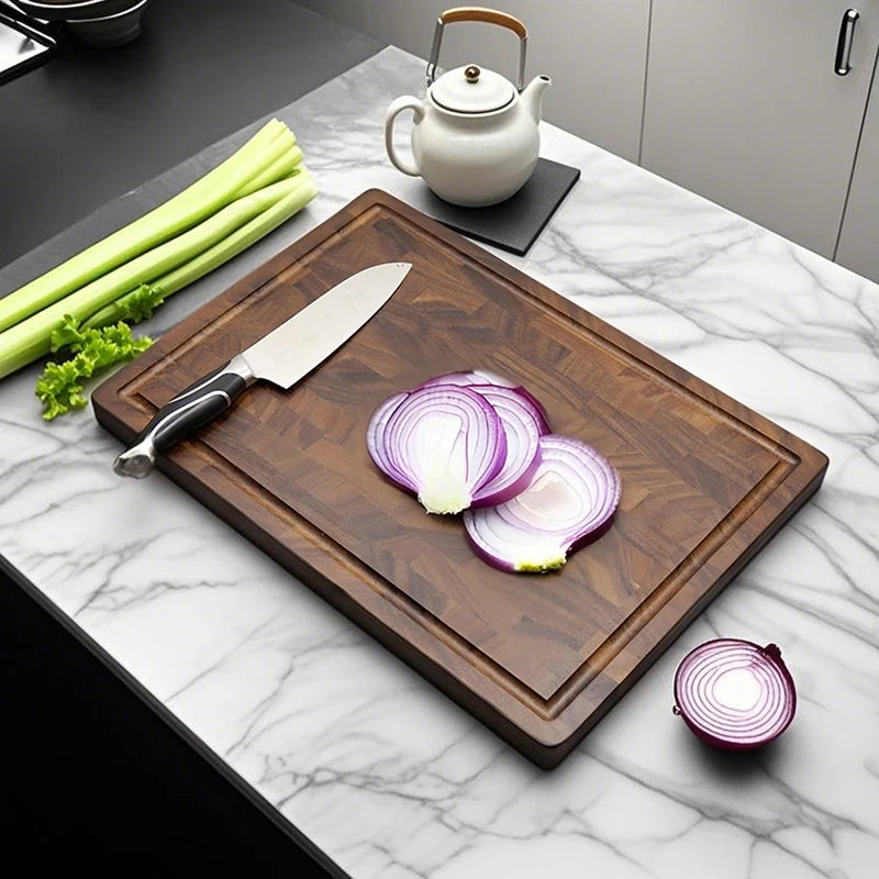 Upgraded Large Walnut wood Cutting Board, Premium Wooden Cutting Board Set, Food Safe, Durable Wood Block, Suitable for food