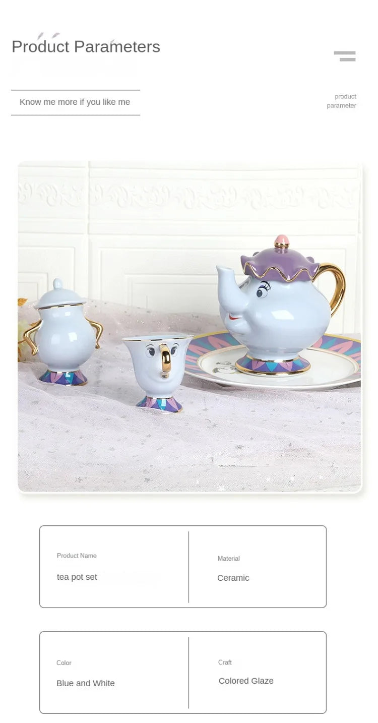 Cute Cartoon Teapot Set Ceramic Coffee Pots Mug Home Decoration One