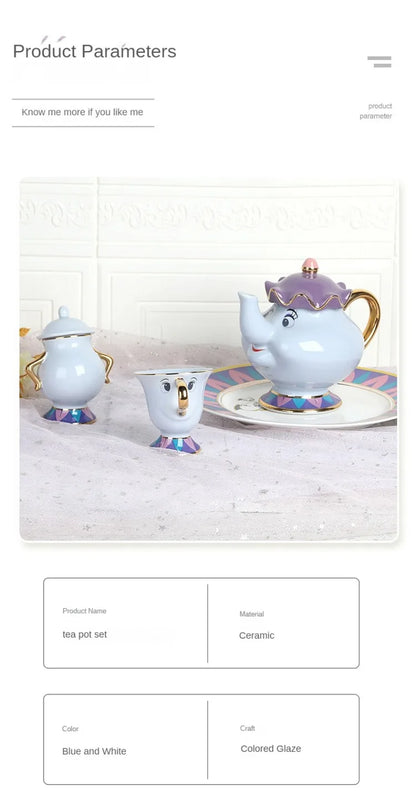 Cute Cartoon Teapot Set Ceramic Coffee Pots Mug Home Decoration One