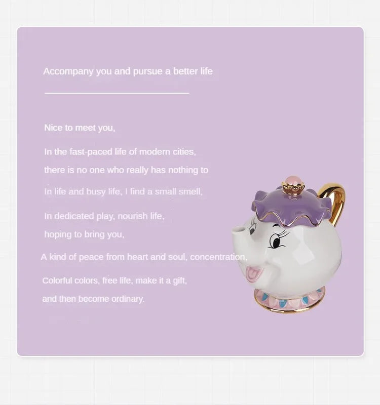 Cute Cartoon Teapot Set Ceramic Coffee Pots Mug Home Decoration One