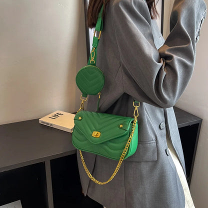Small PU Leather Shoulder Bag For Women 2023 new purse and Handbags Female