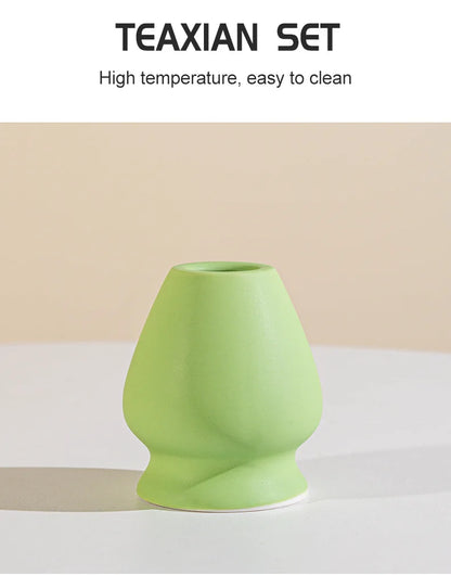 Ceramic Matcha Bowl Checkered Pattern Large Capacity High Temperature Resistant Green Tea Maker Cup Tea Ceremony Tool