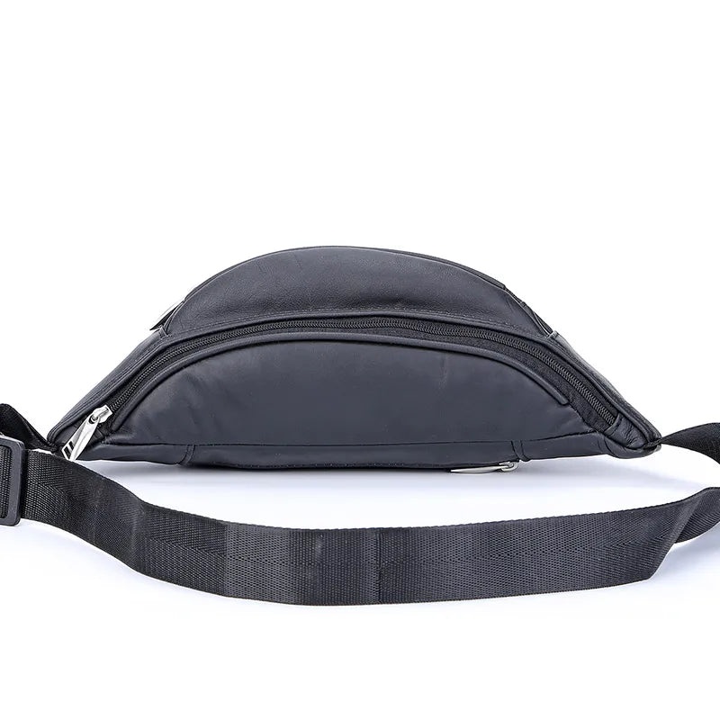 Fashion Men Genuine Leather Fanny Bag for Phone Pouch Male Leather