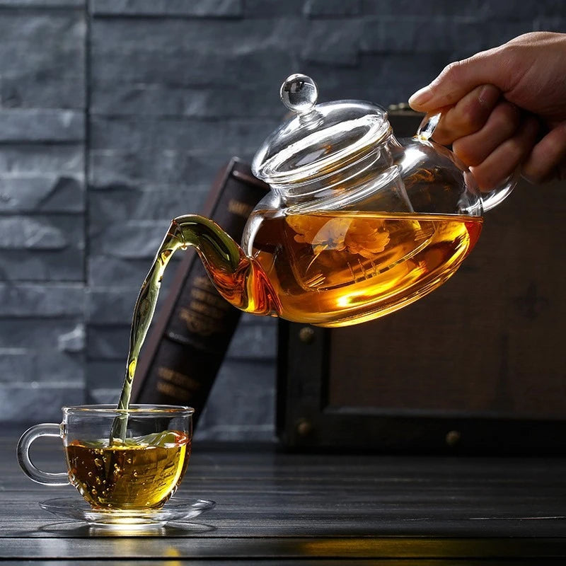Transparent Glass Teapot Household Puer Tea Pot Tools Set Coffee And Tea