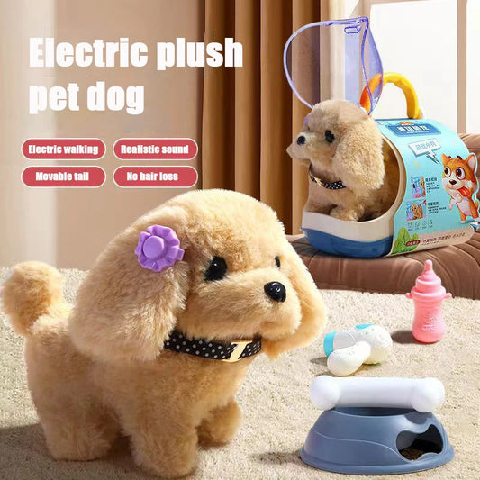 新しい電子歩行インタラクティブ犬ぬいぐるみおもちゃ