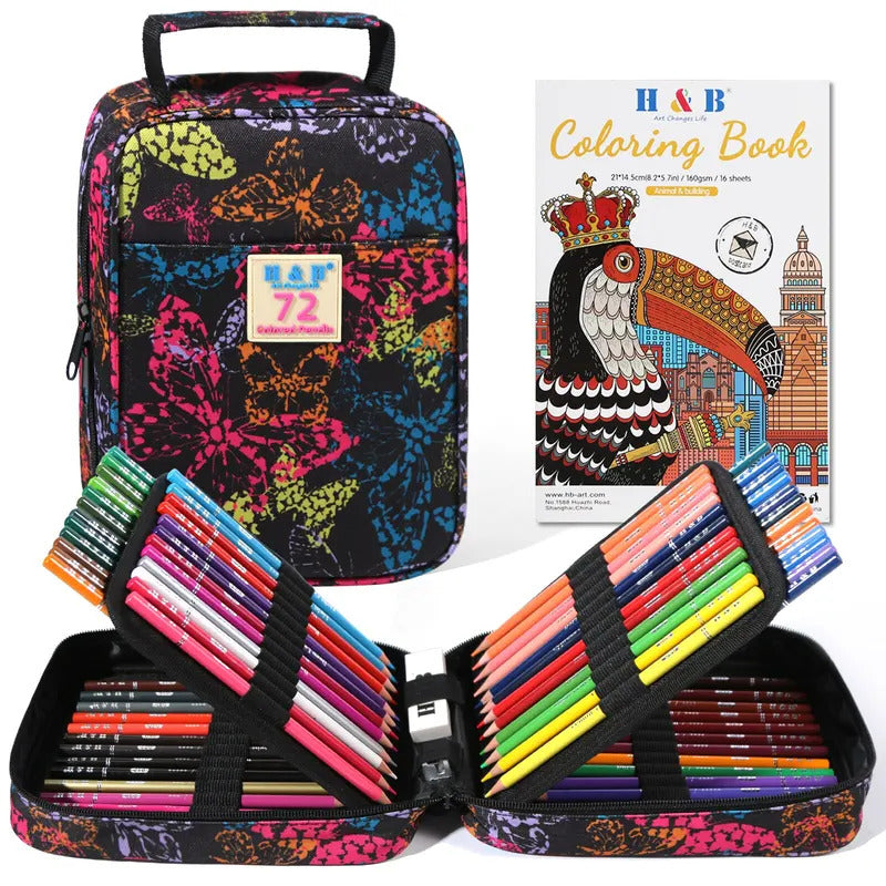 72 Oil Based Color Colored Pencils Set